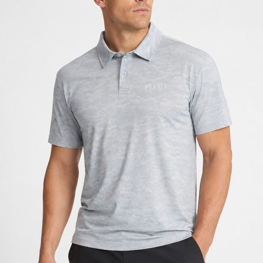 NOBULL Performance Wear Camo Polo Shirt Light Gray Size XL